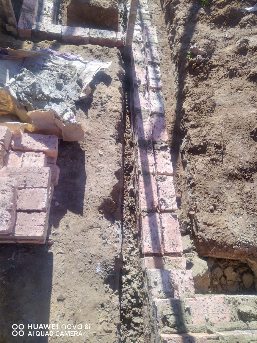 Drain trench & PVC line