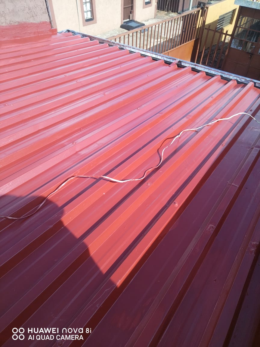 Red IBR sheeting