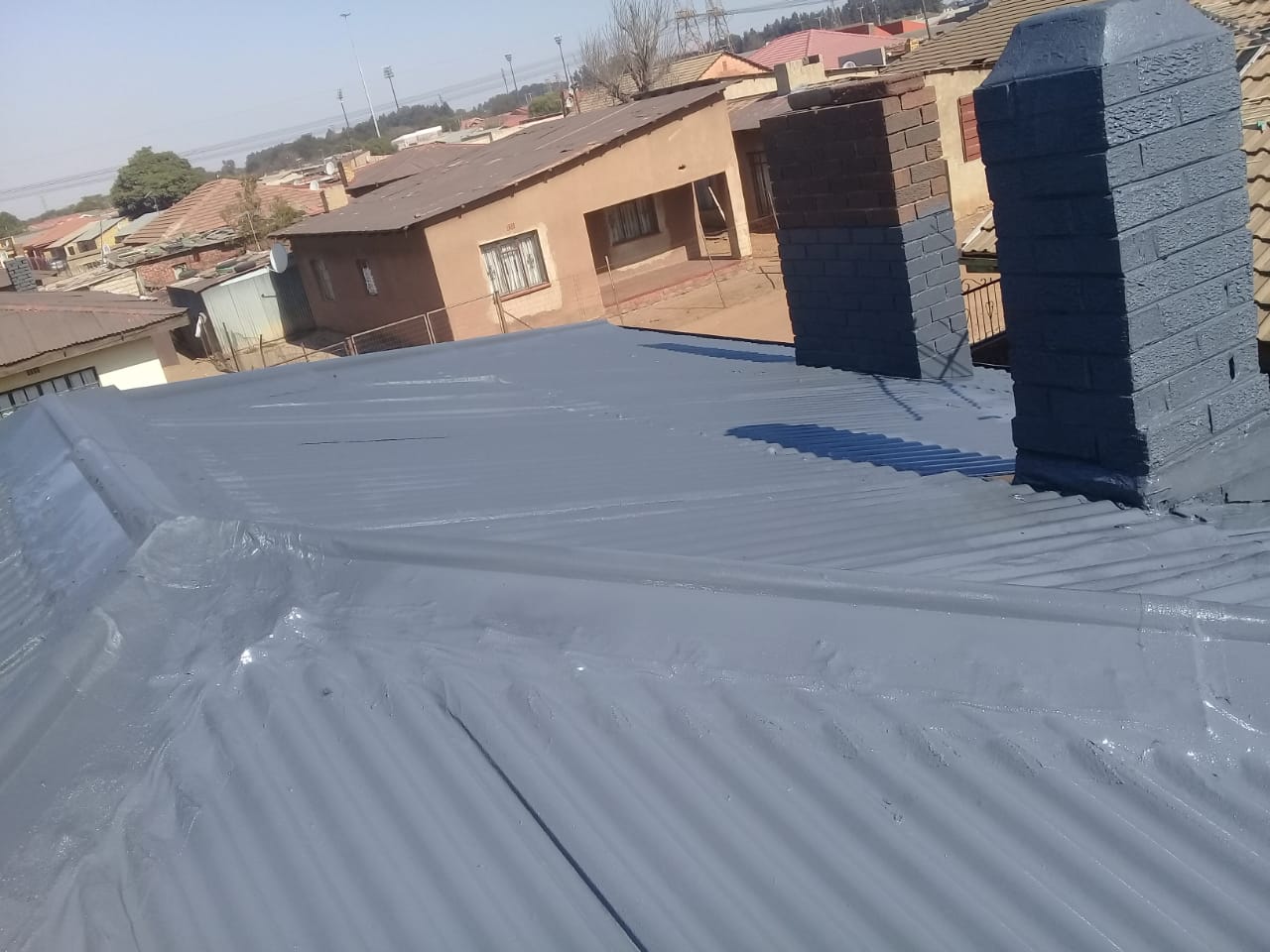 Painted flat roof