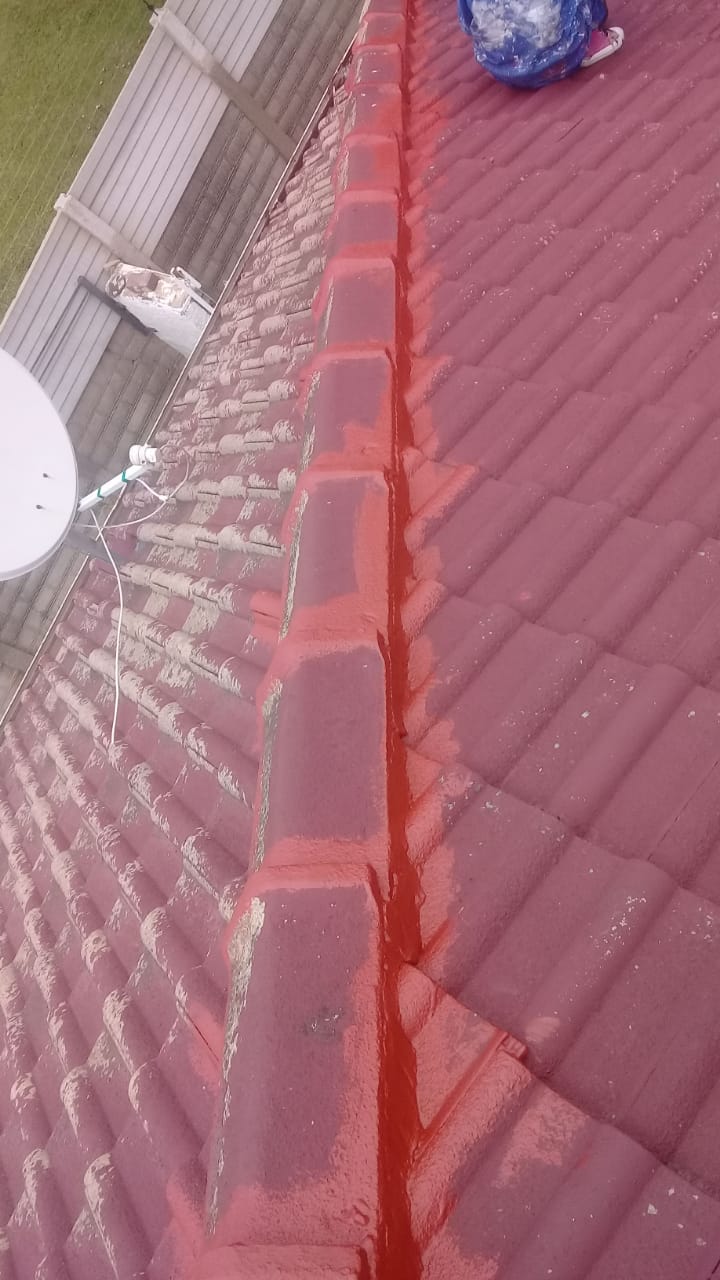 Tiled roof close-up