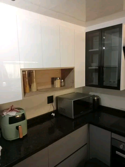 White kitchen with stone tops