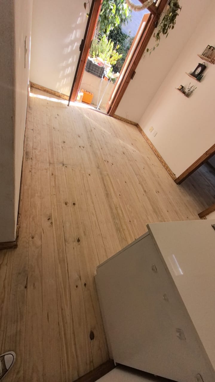 Hallway with laminate floor