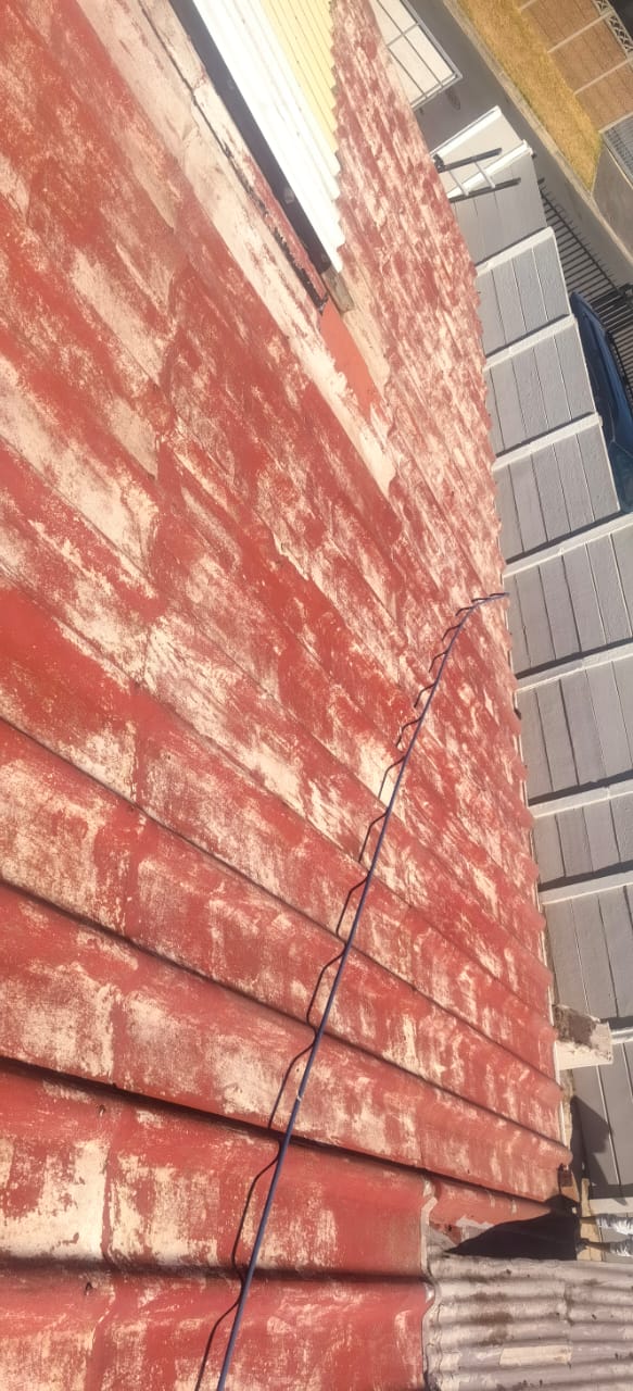 Painted brick wall finish