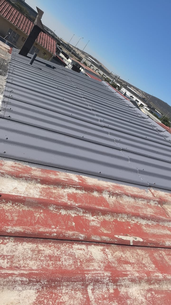 Red IBR roof refinish