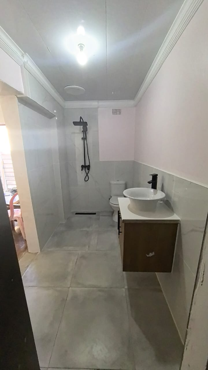 Bathroom with floating vanity