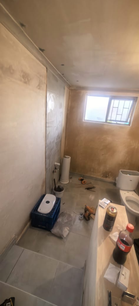 Bathroom plaster & toilet