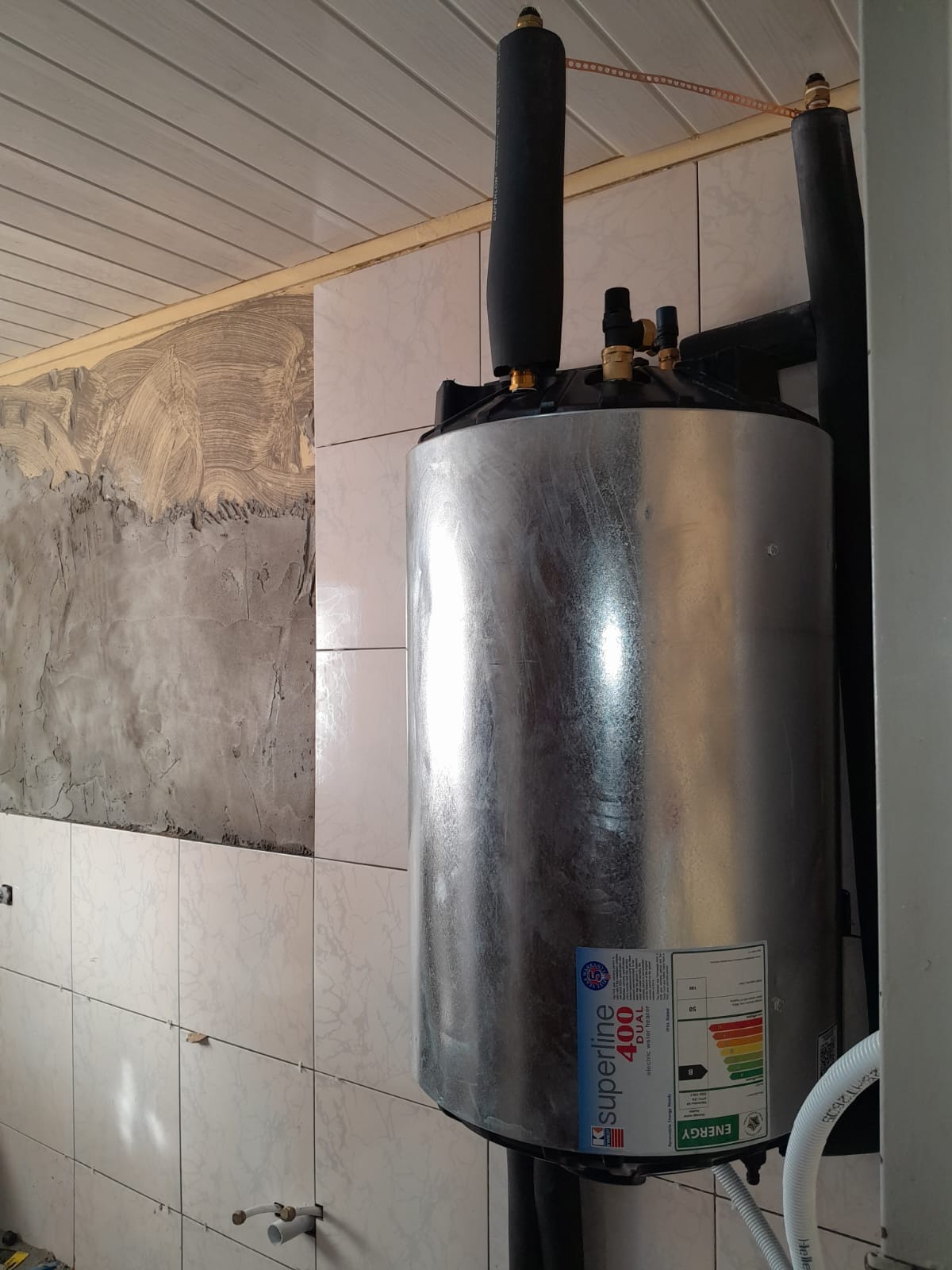 New geyser installed indoors